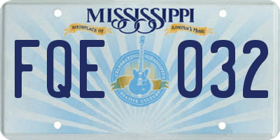 MS license plate FQE032