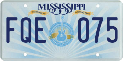 MS license plate FQE075
