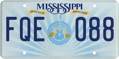 MS license plate FQE088