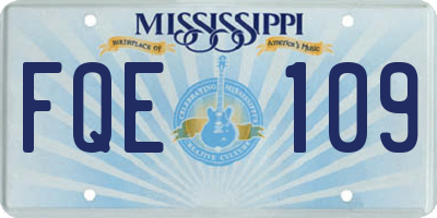MS license plate FQE109