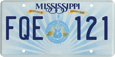MS license plate FQE121