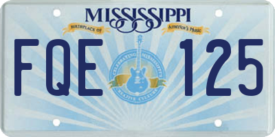 MS license plate FQE125