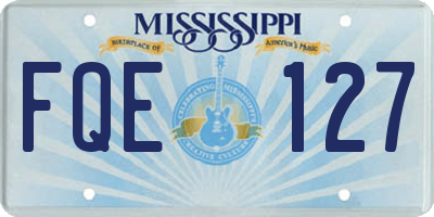 MS license plate FQE127
