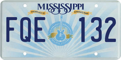 MS license plate FQE132