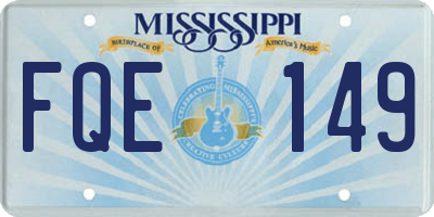 MS license plate FQE149