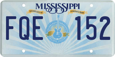 MS license plate FQE152