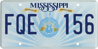 MS license plate FQE156