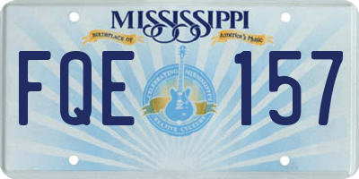 MS license plate FQE157