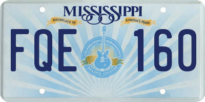 MS license plate FQE160