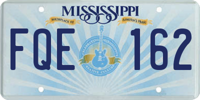 MS license plate FQE162