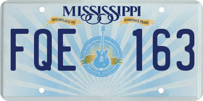 MS license plate FQE163