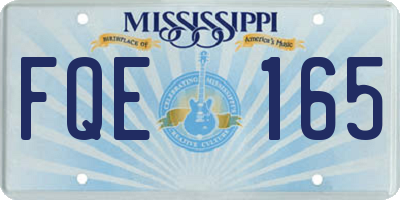 MS license plate FQE165