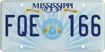MS license plate FQE166
