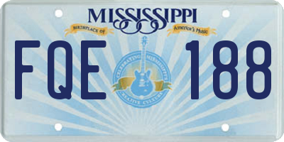 MS license plate FQE188