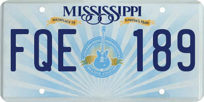 MS license plate FQE189