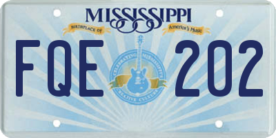 MS license plate FQE202