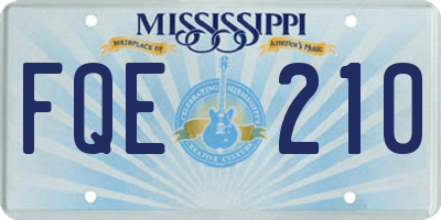 MS license plate FQE210