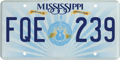 MS license plate FQE239