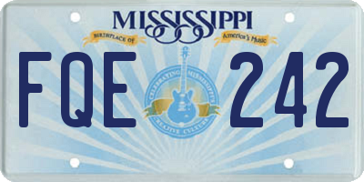 MS license plate FQE242