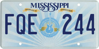 MS license plate FQE244