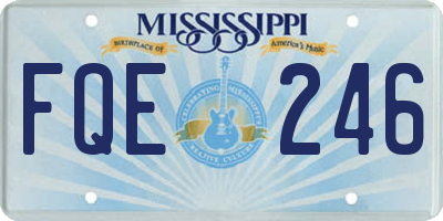 MS license plate FQE246