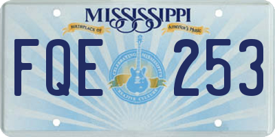 MS license plate FQE253