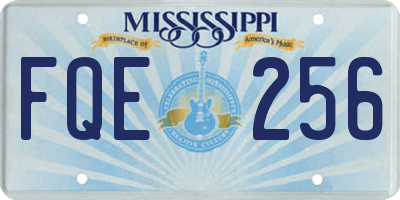MS license plate FQE256