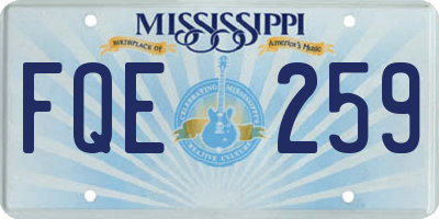 MS license plate FQE259