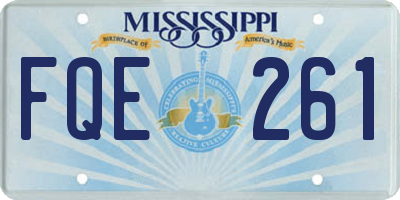 MS license plate FQE261