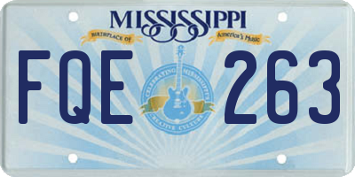 MS license plate FQE263