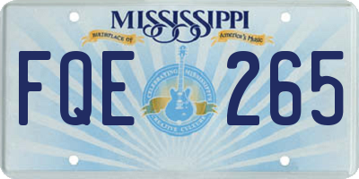 MS license plate FQE265