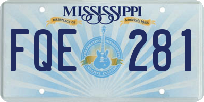 MS license plate FQE281