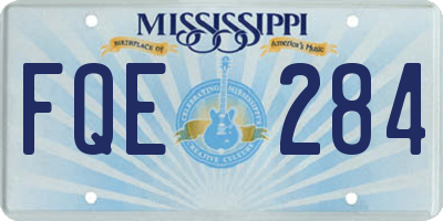MS license plate FQE284