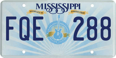MS license plate FQE288