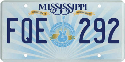 MS license plate FQE292