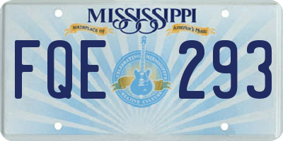 MS license plate FQE293