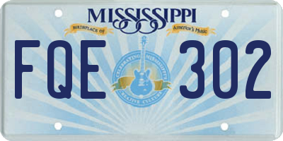 MS license plate FQE302