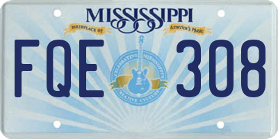 MS license plate FQE308