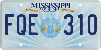 MS license plate FQE310