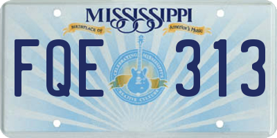 MS license plate FQE313