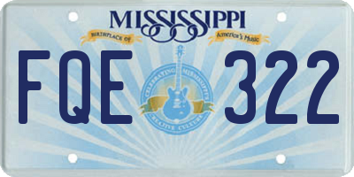 MS license plate FQE322