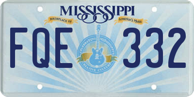 MS license plate FQE332