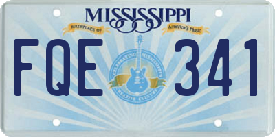 MS license plate FQE341