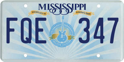 MS license plate FQE347