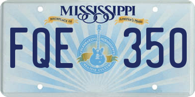 MS license plate FQE350