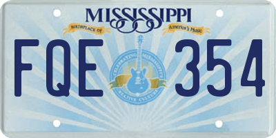 MS license plate FQE354