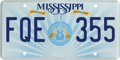 MS license plate FQE355
