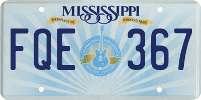 MS license plate FQE367