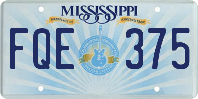 MS license plate FQE375