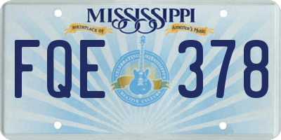 MS license plate FQE378